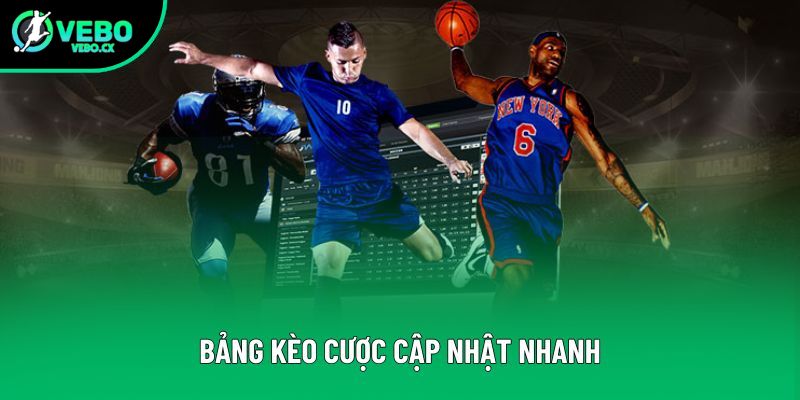 Bảng kèo cược cập nhật nhanh